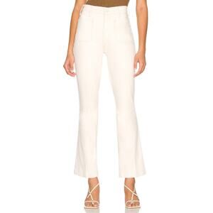 Mother The Hustler White Cotton Patch Pocket Flood Size 28